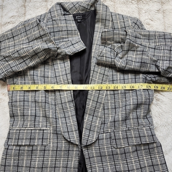 Blazer Sport jacket plaid Collard PRIVY - Picture 9 of 13
